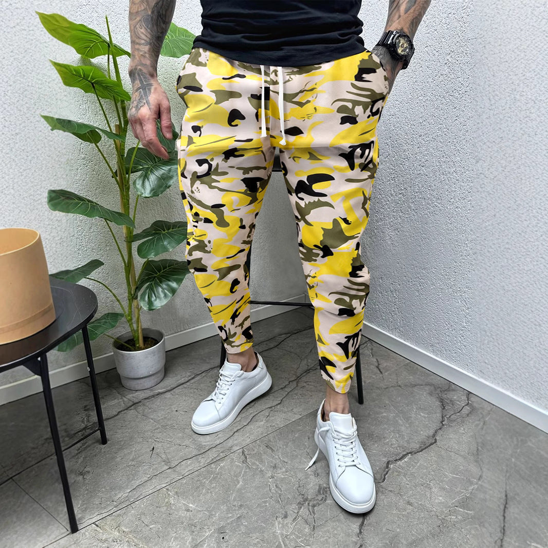 Herren Jogging-Hosen im modernen Camouflage-Stil Aliams