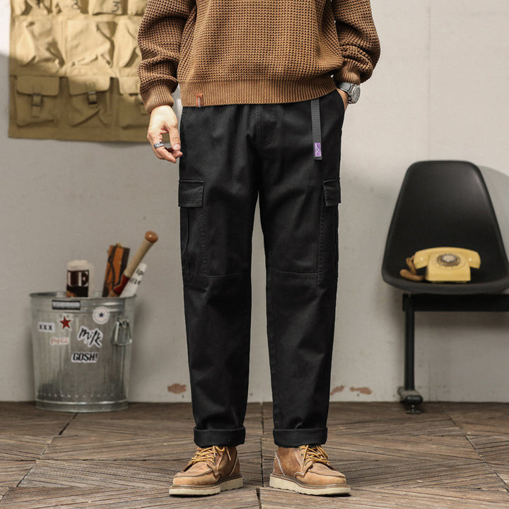 Herren Cargo-Hose mit verstellbarem Bund und praktischen Seitentaschen Aliams