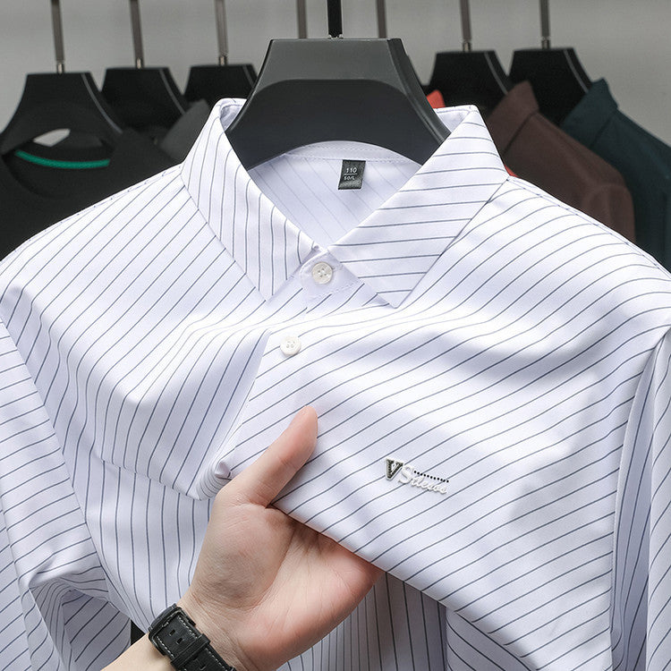 Herren klassisches Streifenhemd Aliams