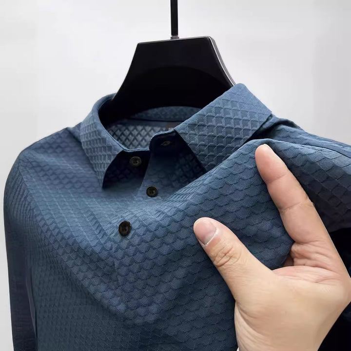 Herren strukturiertes Performance Button-Up-Shirt Aliams