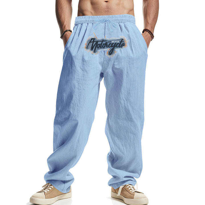 Herren Bequeme Freizeit-Pants mit elastischem Bund und seitlichen Taschen Aliams