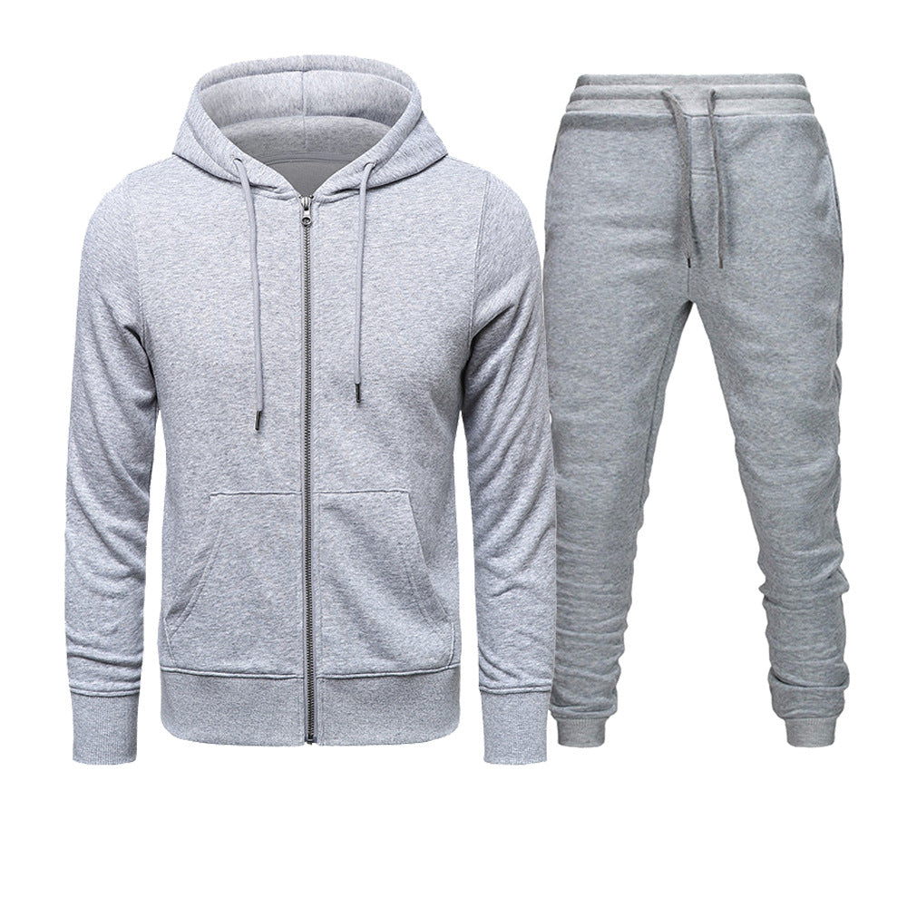 Herren Sportlicher Fleece Hoodie und Jogginghose Set Aliams