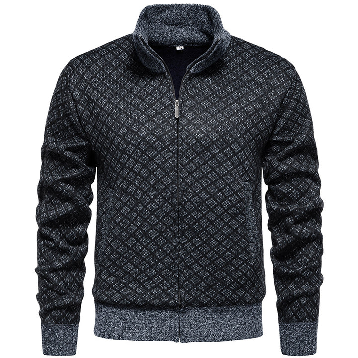 Herren sportliche Strickjacke mit modernem Muster Aliams