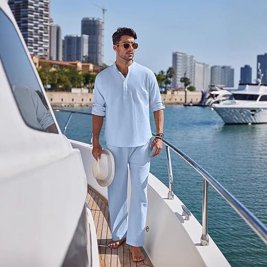 Herren Relaxed Fit Küsten Lounge Set Aliams