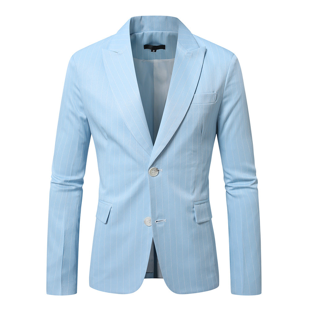 Herren Eleganter Streifenblazer mit modernem Schnitt und luxuriösen Details Aliams