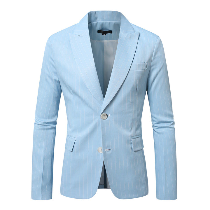 Herren Eleganter Streifenblazer mit modernem Schnitt und luxuriösen Details Aliams