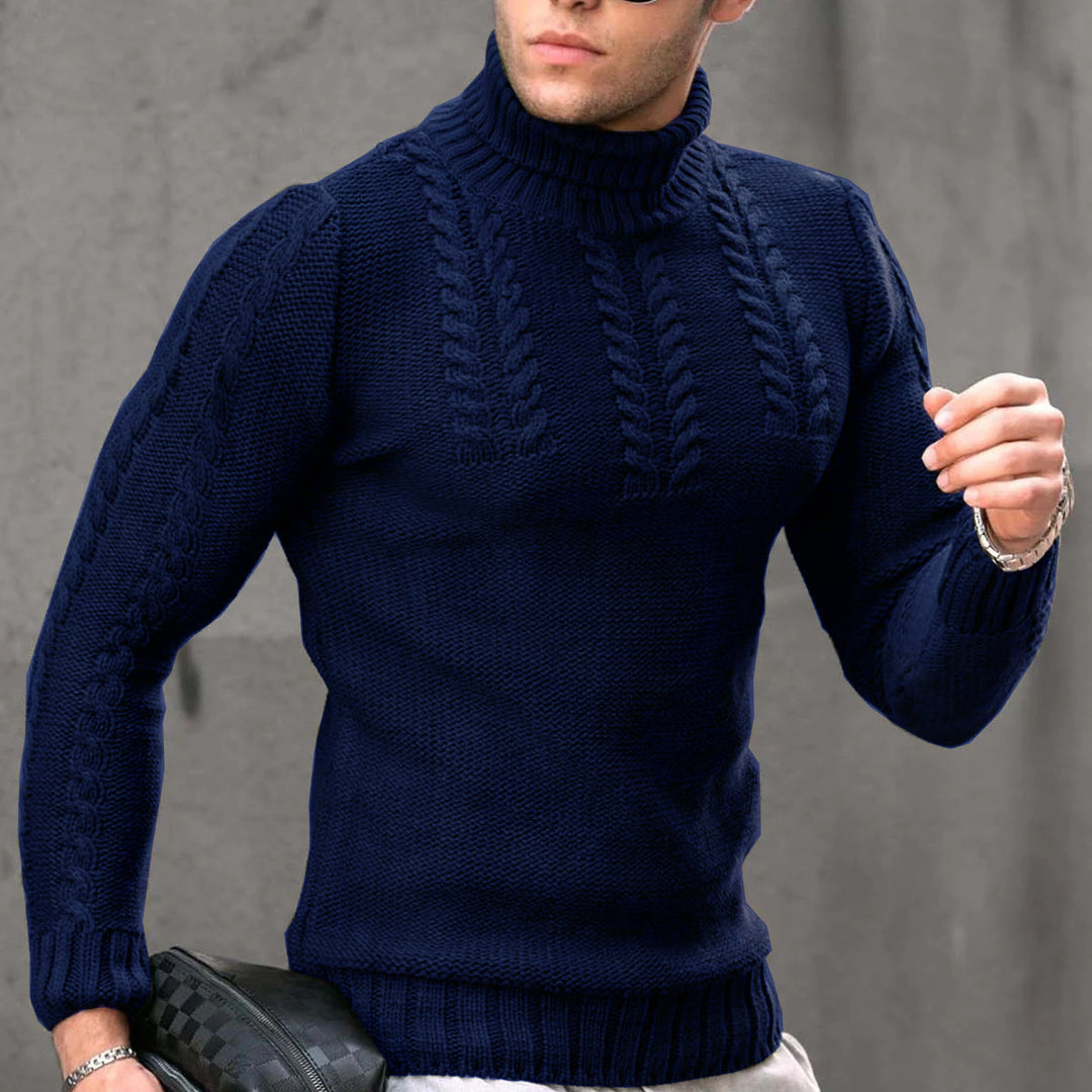 Herren Strickpullover mit hochstehendem Kragen Aliams