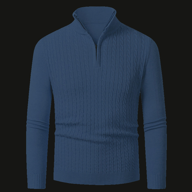 Herren Feinstrickpullover mit modischem Reißverschluss Aliams