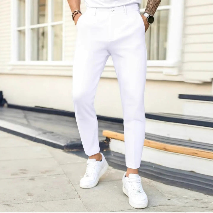 Herren Elegante Baumwoll-Hose mit schmalem Schnitt Aliams