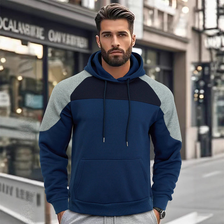 Herren Kapuzenpullover mit innovativem Design und gestreiften Ärmeln Aliams