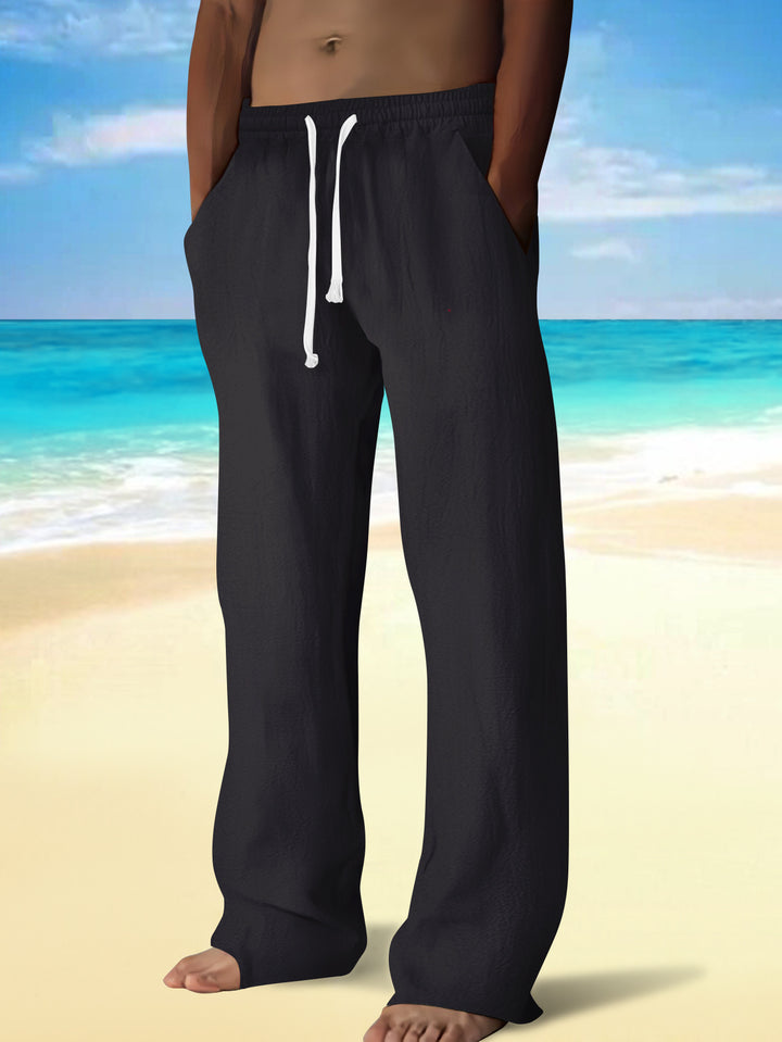 Herren Bequeme Strandhose mit elastischem Bund und praktischen Seitentaschen Aliams