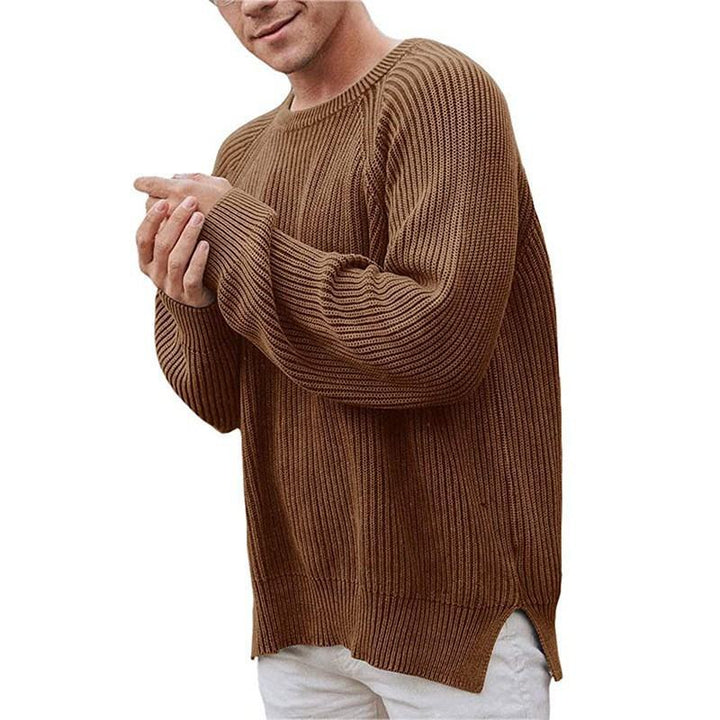 Herren eleganter Strickpullover mit strukturiertem Design und modernem Schnitt Aliams