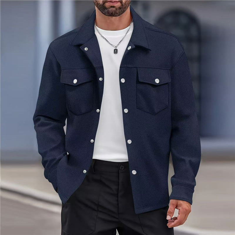Herren vielseitige Freizeitjacke mit modernen Taschen und Knopfdetails Aliams