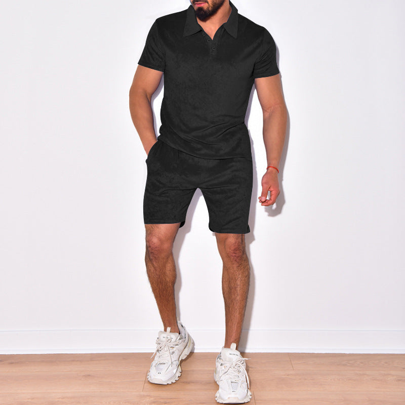 Herren Poloshirt und kurze Hose Set aus weichem Material Aliams