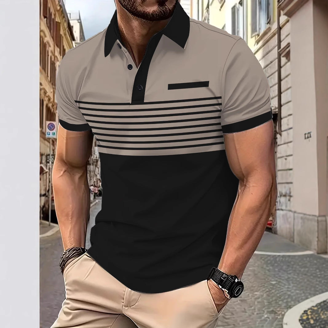 Herren Poloshirt mit modernem Streifendesign und stilvollen Akzenten Aliams