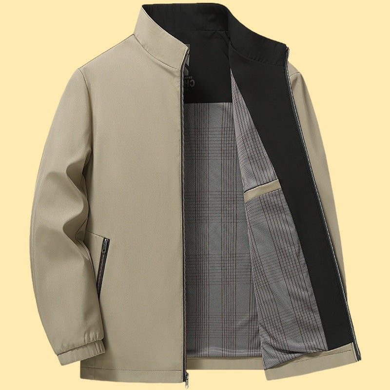 Herren elegante Freizeitjacke mit Stehkragen Aliams