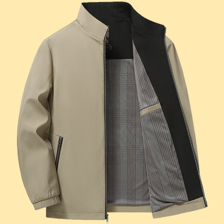 Herren elegante Freizeitjacke mit Stehkragen Aliams