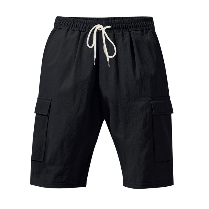 Herren Cargo-Shorts mit mehreren praktischen Taschen und elastischem Bund Aliams