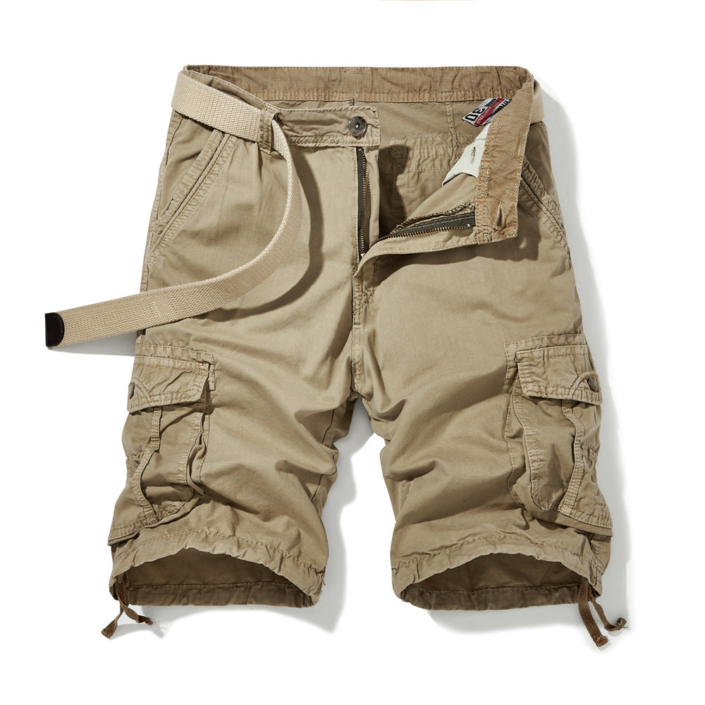 Herren Cargo-Shorts mit verstellbarem Gürtel und mehreren Seitentaschen Aliams