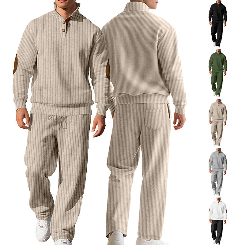 Herren sportliches Sweatshirt mit innovativem Knopfleisten-Design und modischen Akzenten Aliams