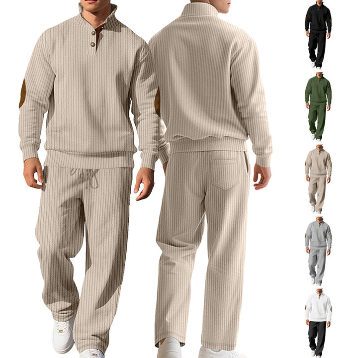 Herren sportliches Sweatshirt mit innovativem Knopfleisten-Design und modischen Akzenten Aliams