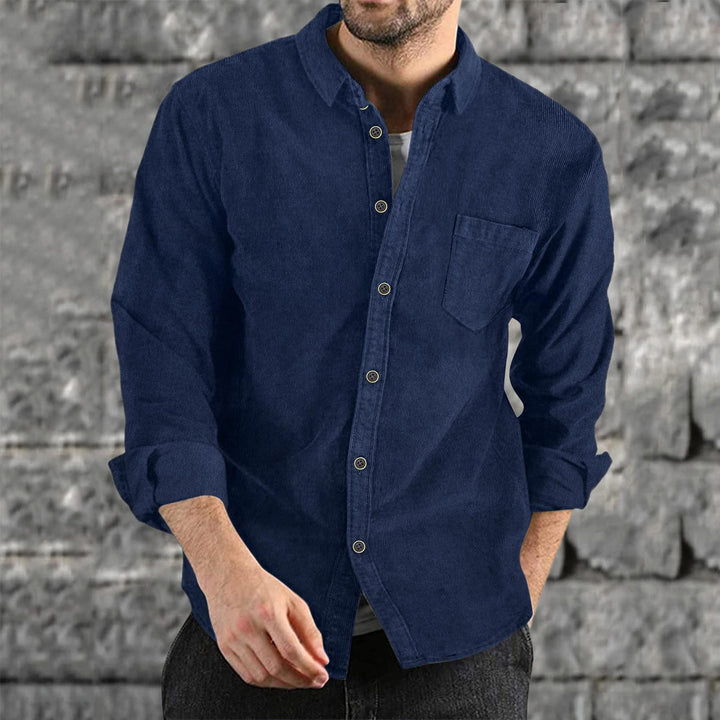 Herren Casual Cordhemd Aliams