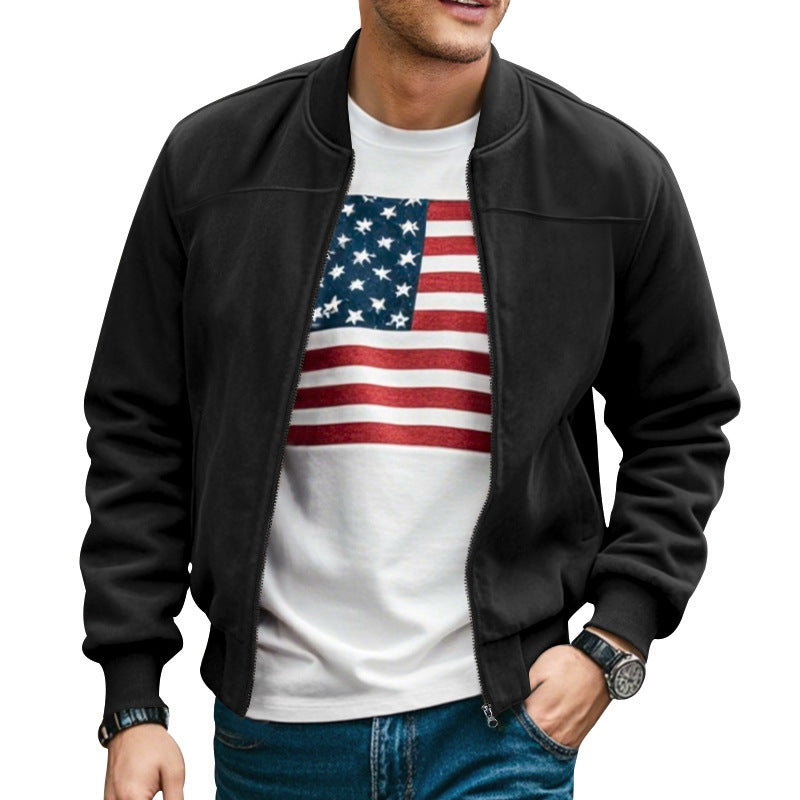 Herren stylische Bomberjacke mit praktischen Taschen und weichem Innenfutter Aliams
