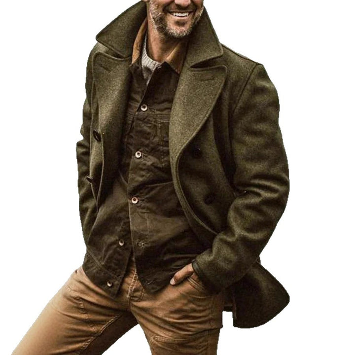 Herren stilvolle Wolljacke im doppelten Schnitt Aliams