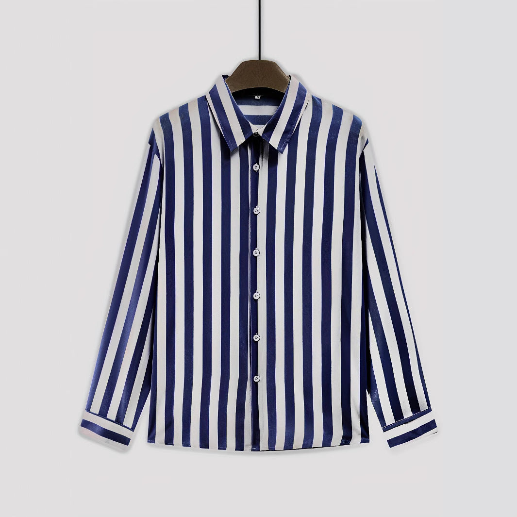 Herren gestreiftes Businesshemd Aliams