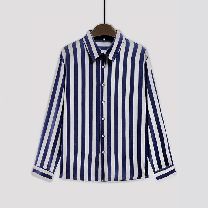 Herren gestreiftes Businesshemd Aliams