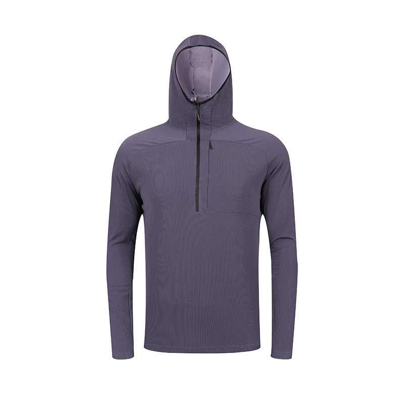 Herren atmungsaktives Sportoberteil mit Kapuze Aliams
