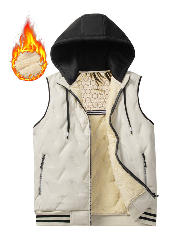 Herren Kapuzen-Weste mit warmem Innenfutter Aliams