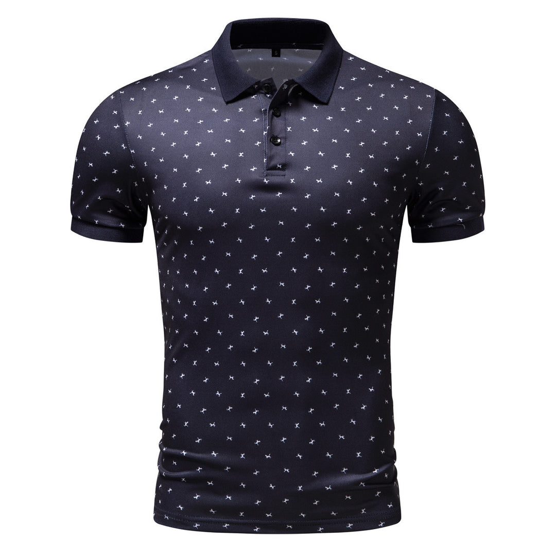 Herren Polohemd mit modernem floralem Design und hochwertiger Baumwollqualität Aliams