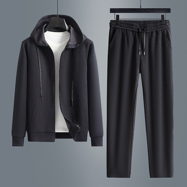 Herren sportliches Sweatset mit Kapuze und elastischem Bund Aliams