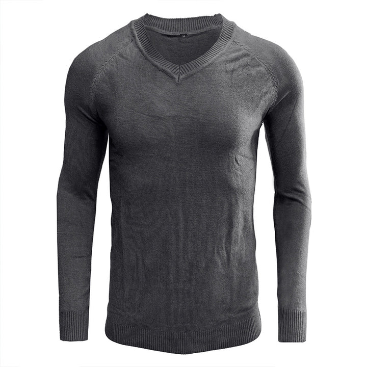 Herren eleganter V-Ausschnitt Pullover aus weichem Strick Aliams