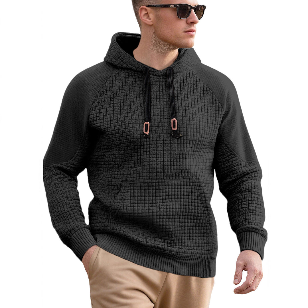 Herren sportlicher Kapuzenpullover mit innovativem Strukturdesign und praktischen Kordelzügen Aliams