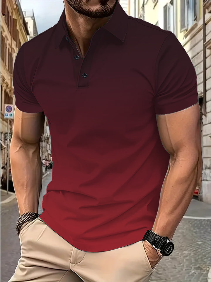 Herren Poloshirt mit stilvollem Farbverlauf und komfortablem Schnitt Aliams