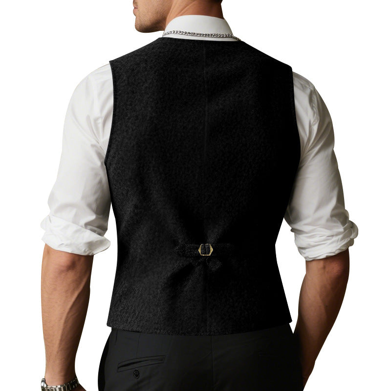 Herren elegante Weste mit praktischen Taschen und modischen Knopfdetails Aliams