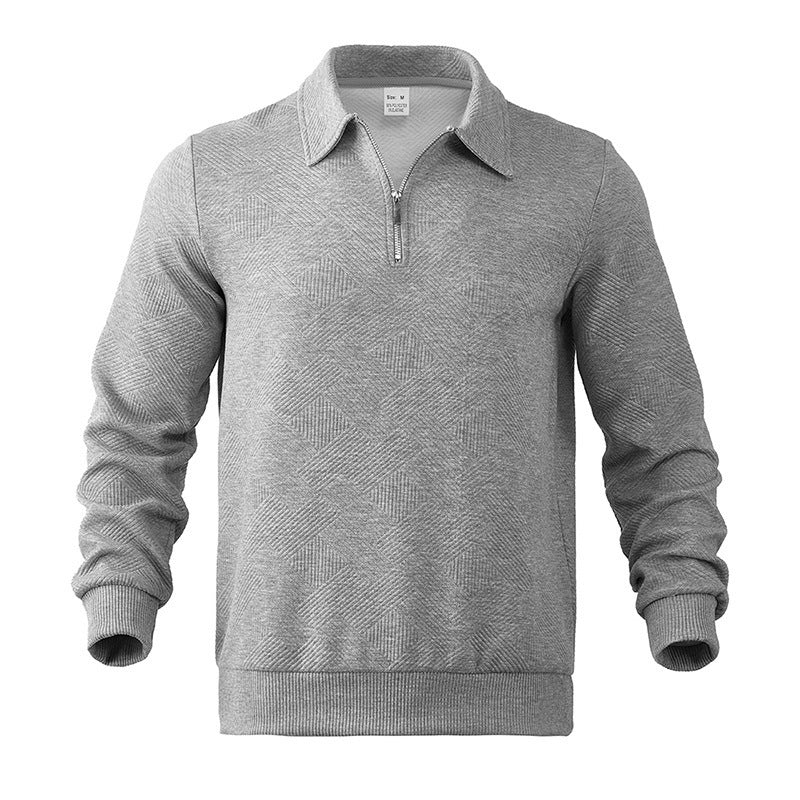 Herren Fleece Pullover mit strukturierter Oberfläche und modernen Kontrastdetails Aliams