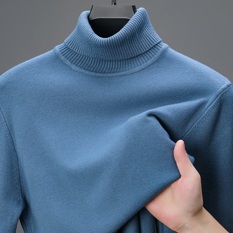 Herren eleganter Rollkragenpullover aus hochwertiger Baumwolle Aliams