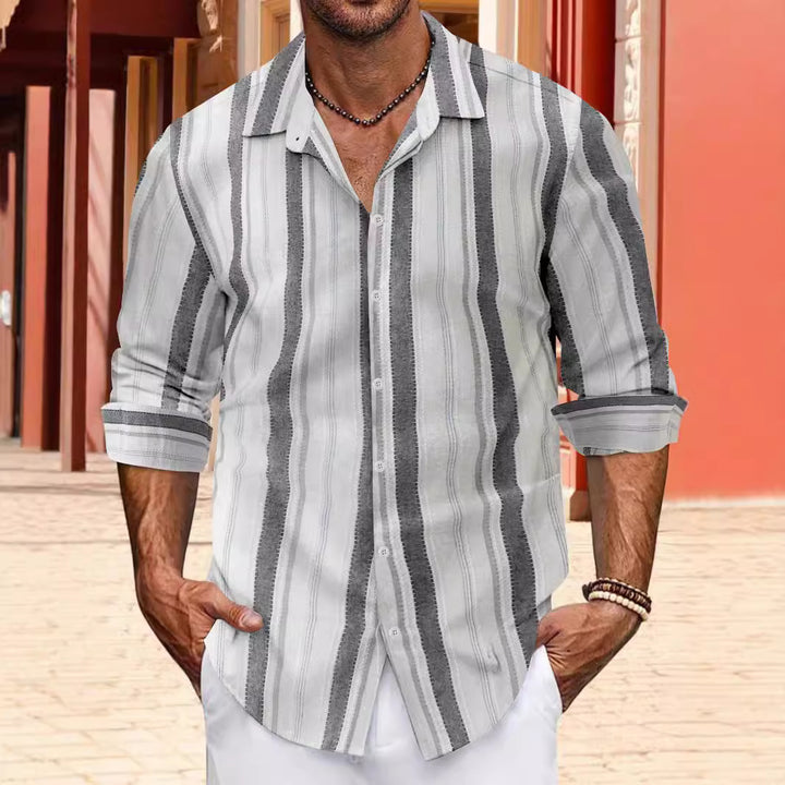Herren gestreiftes Freizeit-Hemd Aliams