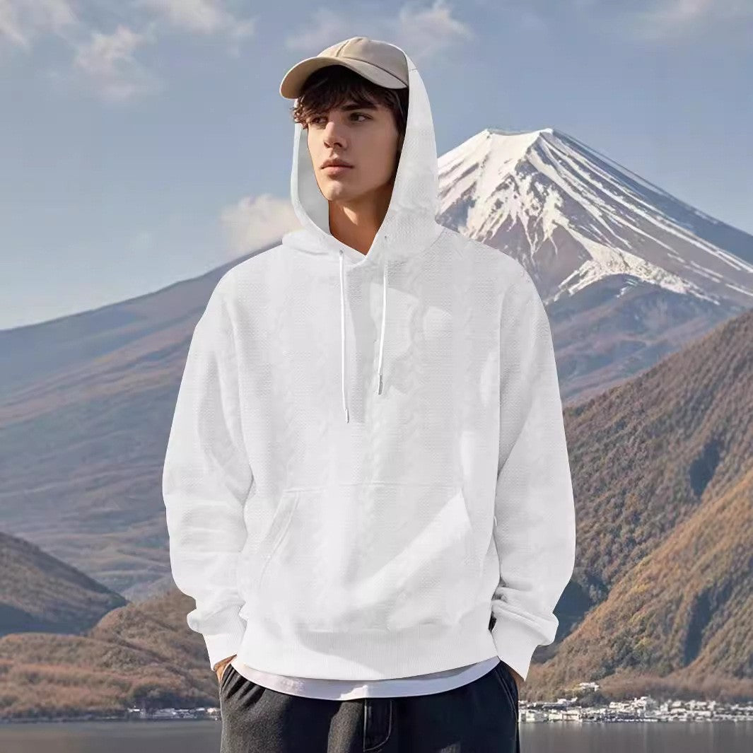 Herren Kapuzenpullover aus weichem Fleece mit strukturiertem Design Aliams