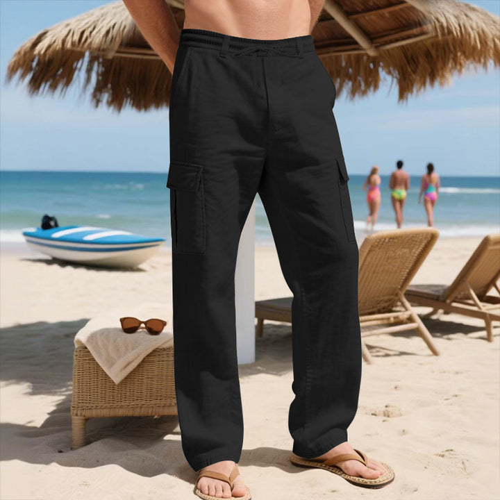 Herren Cargo-Hose mit leichtem, atmungsaktivem Stoff und vielseitigen Taschen Aliams