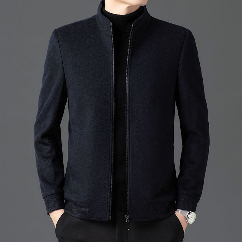 Herren elegante Jacke mit hochgeschlossenem Kragen Aliams