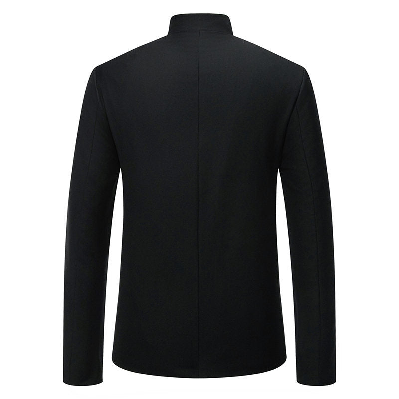 Herren eleganter Blazer mit kunstvoller goldener Stickerei Aliams