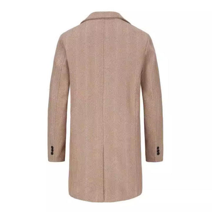 Herren zeitloser Dufflecoat mit elegantem Hahnentrittmuster Aliams