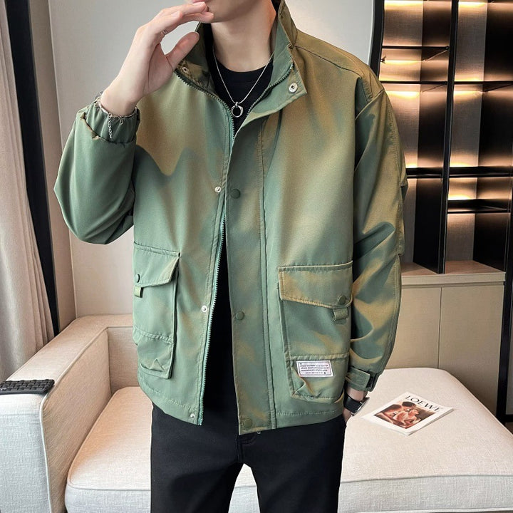 Unisex modische Utility-Jacke mit hohem Kragen Aliams