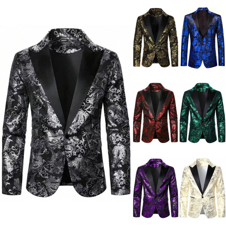 Herren Elegant bedruckter Smoking-Blazer Aliams