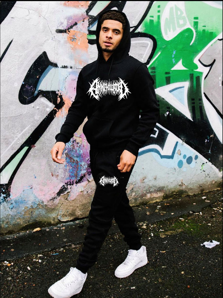 Herren Kapuzenpullover und Jogginghose Set mit auffälligem Grafikdesign Aliams