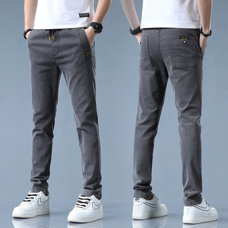 Herren stylische Chino-Hose mit verstellbarem Bund und modernen Details Aliams